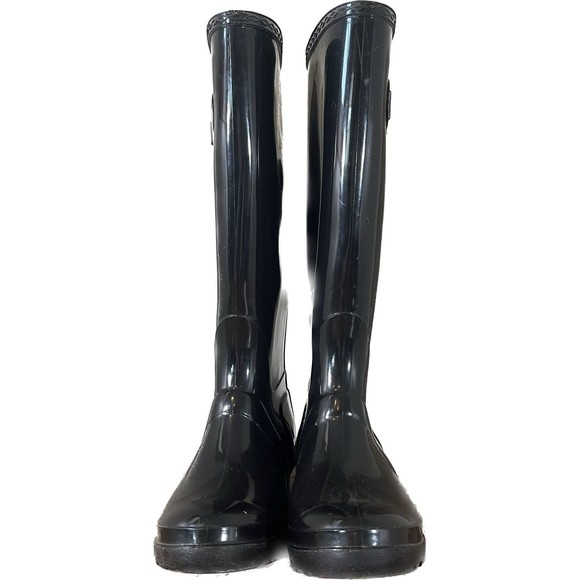 ITASCA Tall Black Waterproof Rubber Rain Boots Women’s Size 10 - Picture 2 of 7